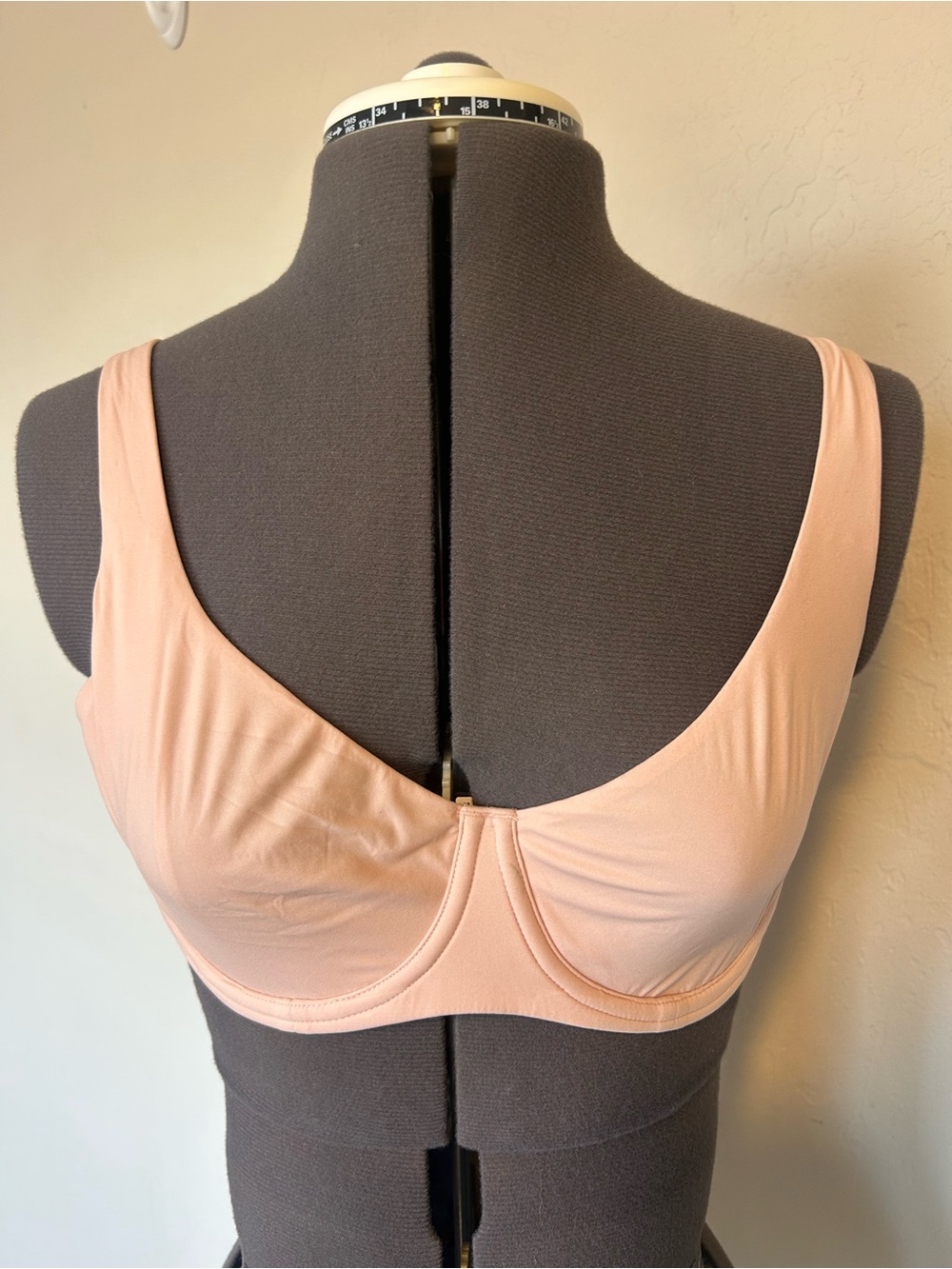 DOBREVA T-Shirt Bra Pink Solid 38B Underwired Adjustable Straps Hook & Eye (1925